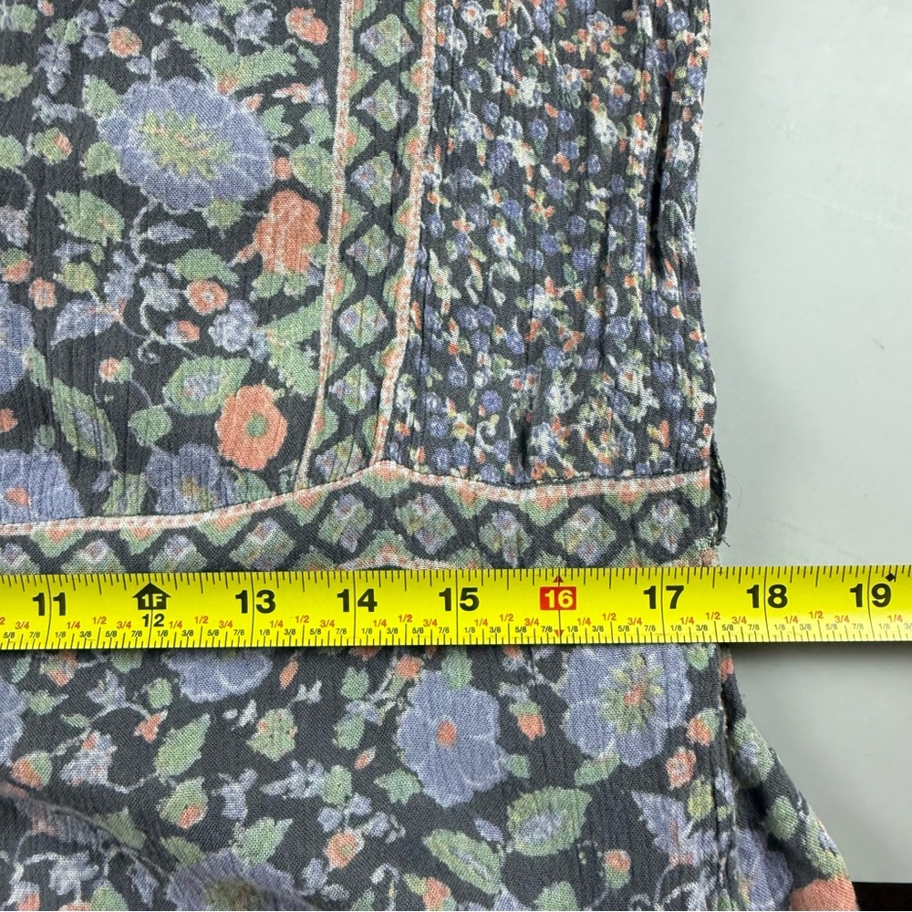 Free People Floral Boho Cropped Wide Leg Jumpsuit Lilac Lavender Gray XS - Picture 7 of 12